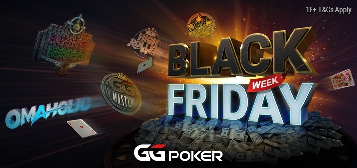 احصل على خصومات ضخمة على بطولات GGPoker المفضلة لديك خلال أسبوع الجمعة السوداء