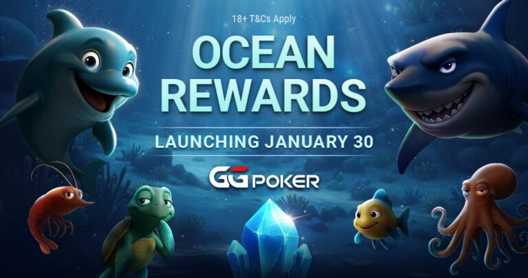 GGPoker سيُقدّم برنامج المكافآت الجديد “Ocean Rewards” في ٣٠ يناير