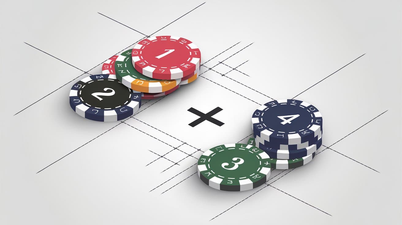 Ruka igra?a koja drži tek nekoliko žetona naspram ve?ih gomila, simbolizuju?i izazove kratkog stoga