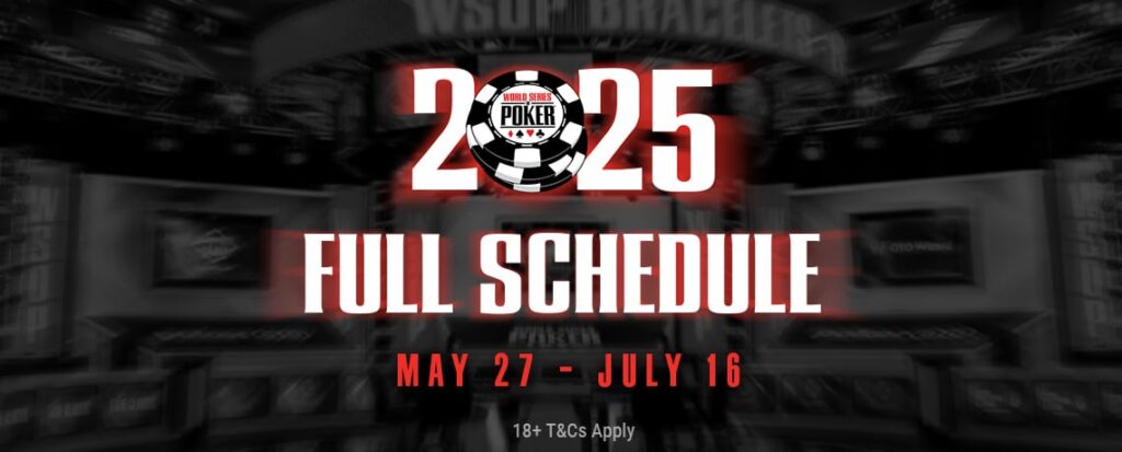WSOP Udgiver Fuld Sommer 2025 Series Tidsplan