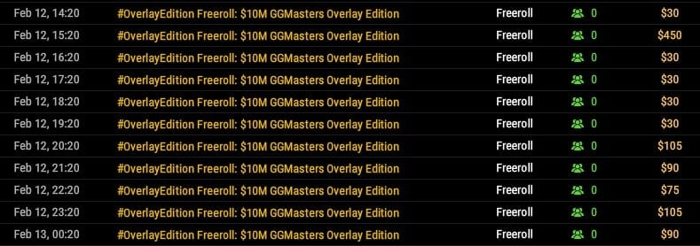 GGMasters Overlay Edition - Freeroll Satellites