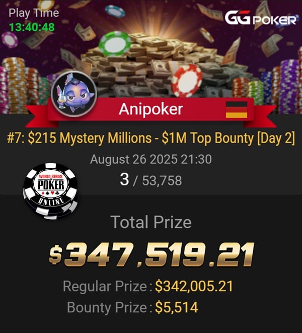 WSOP Online 2025 - Anipoker