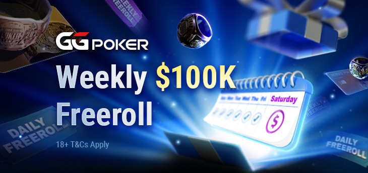 GGPoker präsentiert das wöchentliche $100.000 Freeroll!