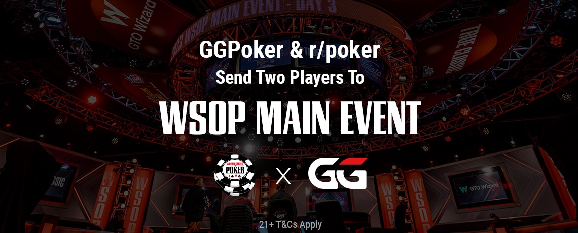 GGPoker ja r/poker saadavad kaks mängijat WSOP $10K põhiturniirile
