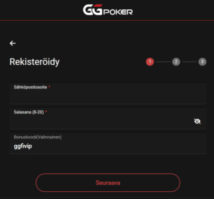 GGPoker Rekisteröityminen 