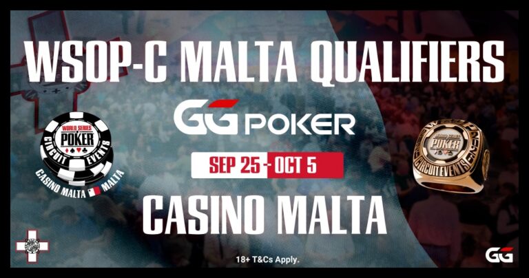 Kvalificējies WSOP Circuit Malta tikai GGPoker platformā