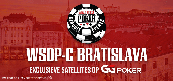 GGPoker lanceert exclusieve online satellites voor WSOP Circuit Bratislava