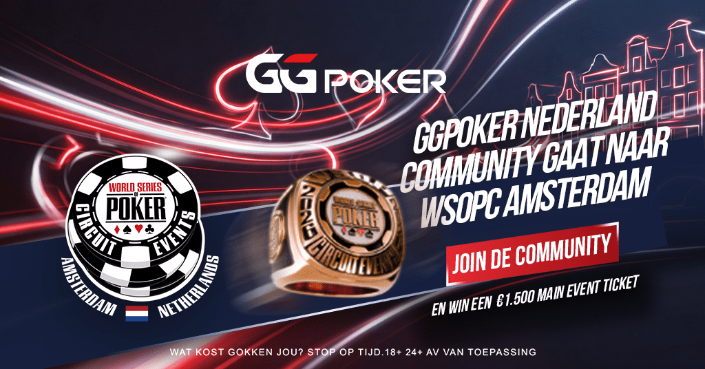 GGPoker Nederland Community gaat naar WSOPc Amsterdam 2026!