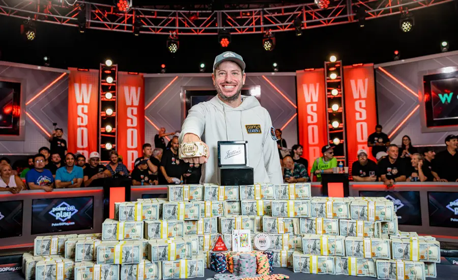 daniel weinman campeão do evento principal da wsop série mundial de poker