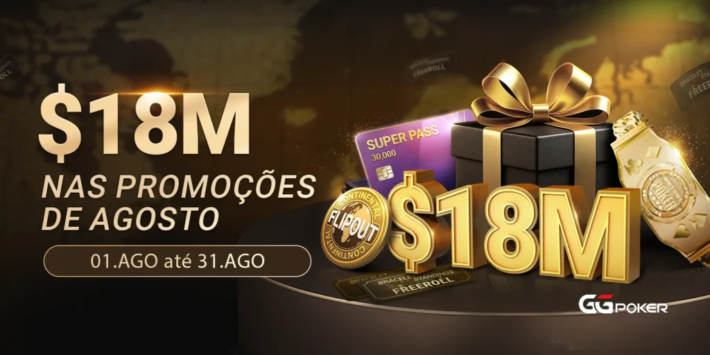 $18 Milhões nas Promoções de Agosto da GGPoker