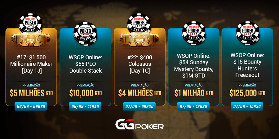 5 Torneios da GGPoker para jogar no fim de semana