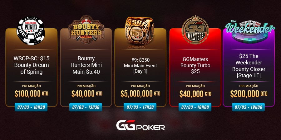 Torneios da GGPoker para jogar no fim de semana - Meio 1