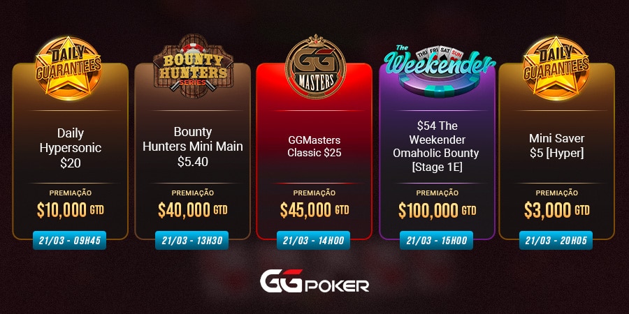 Torneios da GGPoker para jogar no fim de semana - Meio 1