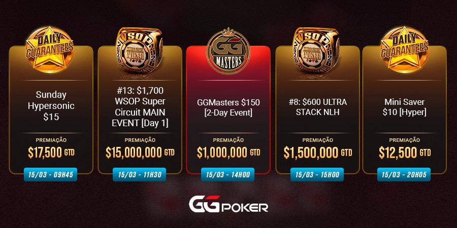 Torneios da GGPoker para jogar no fim de semana - Meio 2
