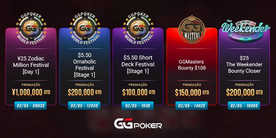 Torneios da GGPoker para jogar no fim de semana - Meio 1