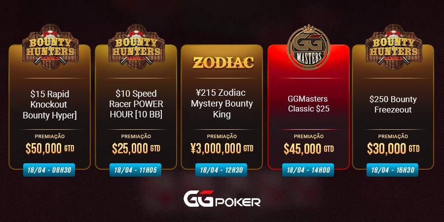 Torneios da GGPoker para jogar no fim de semana - Meio 1