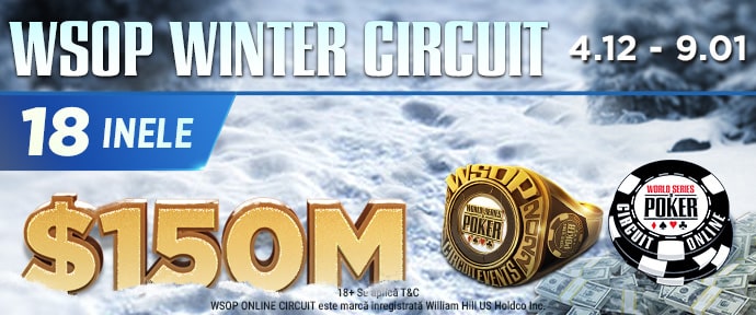 PlayGG lansează WSOP Winter Circuit cu $150.000.000 garantat