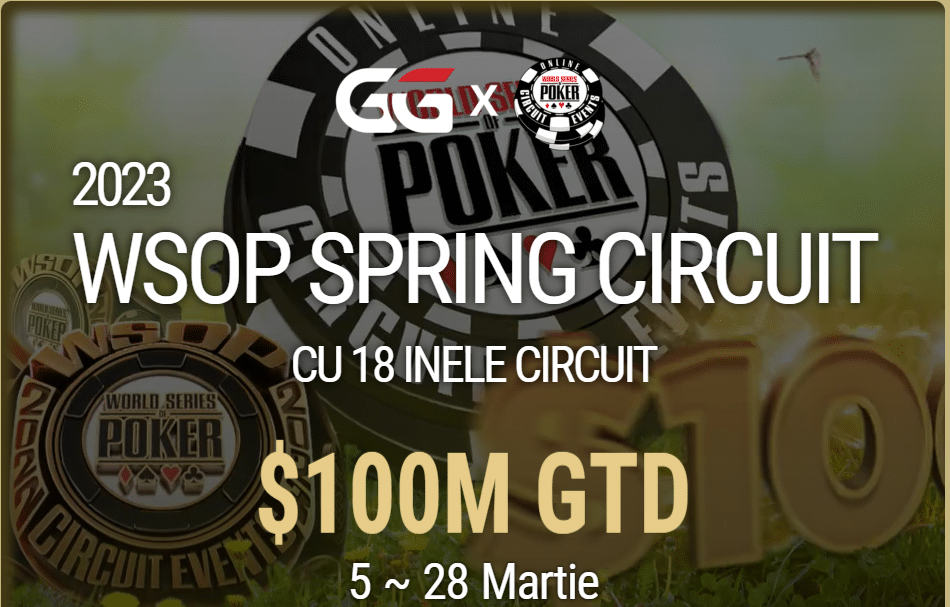 Trei evenimente cu inel din cadrul Seriei WSOP Spring Circuit sunt programate astăzi, sâmbătă și duminică