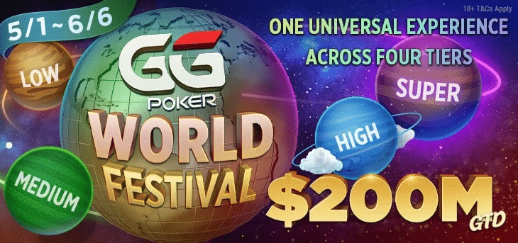 GGPoker World Festival cu $200 milioane garantat va fi cea mai mare serie de turnee de poker online din lume