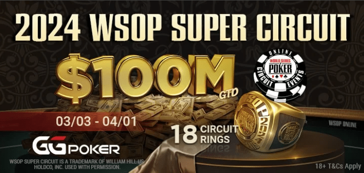 WSOP Super Circuit se întoarce pe PlayGG cu $100M Garantat