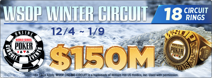 Небывалых $150,000,000 гарантии в WSOP Winter Circuit на ПокерОК