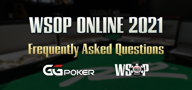 WSOP FAQ 2021 tiešsaistes pokera bloga baneris