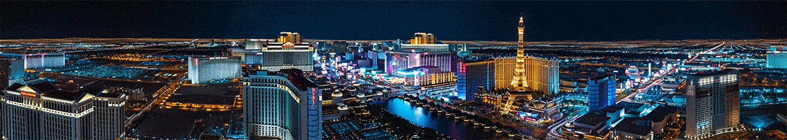 hayali bir Las Vegas gece görünümü