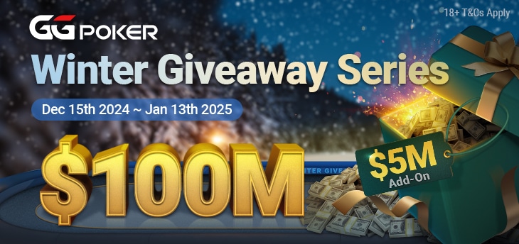 $5M In Free Cash Added To GGPoker&#8217;s $100M Guaranteed Winter Giveaway Series