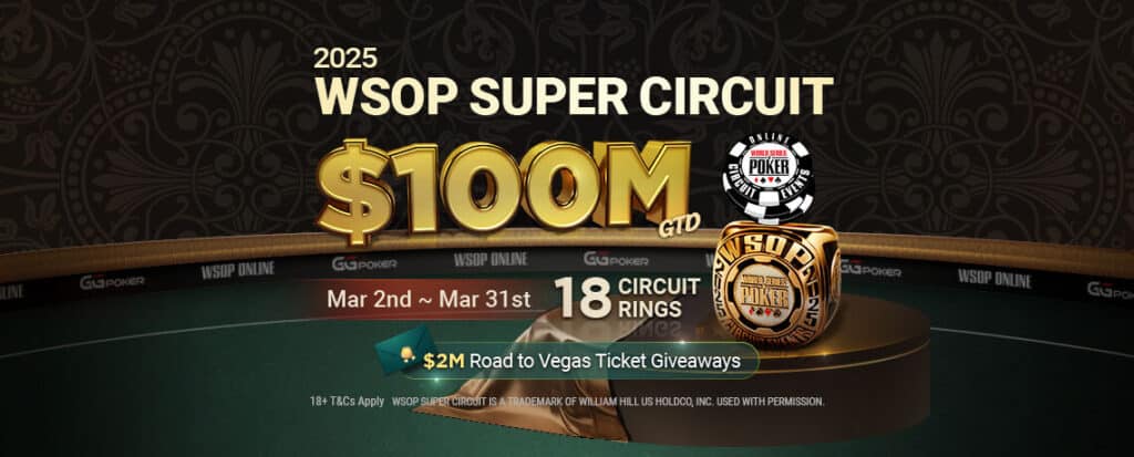 GGPoker Announces Return of $100M-Guaranteed WSOP Super Circuit